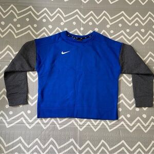 Nike crop top training running yoga blue top sweater sweatshirt